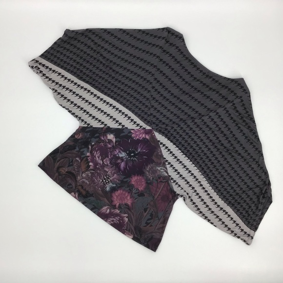 Smash Pattern Blocked Dolman Sleeve Blouse, Medium - Picture 2 of 16